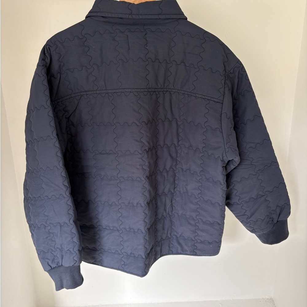 Things Between Navy Quilted Jacket Medium - image 4